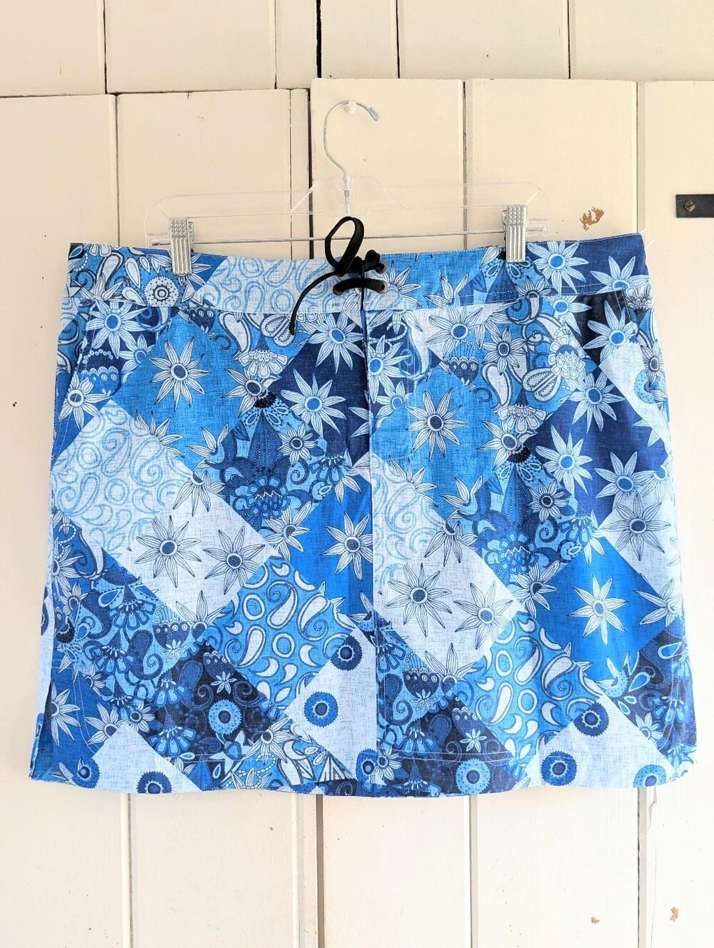 Rip Skirt Blue Patch Skirt sz XXL